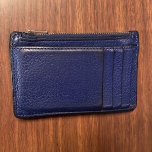 Coach men’s blue leather card holder